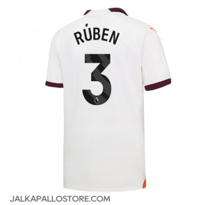 Manchester City Ruben Dias #3 Vieraspaita 2023-24 Lyhythihainen